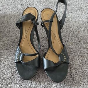 Chic Black Studded Heels